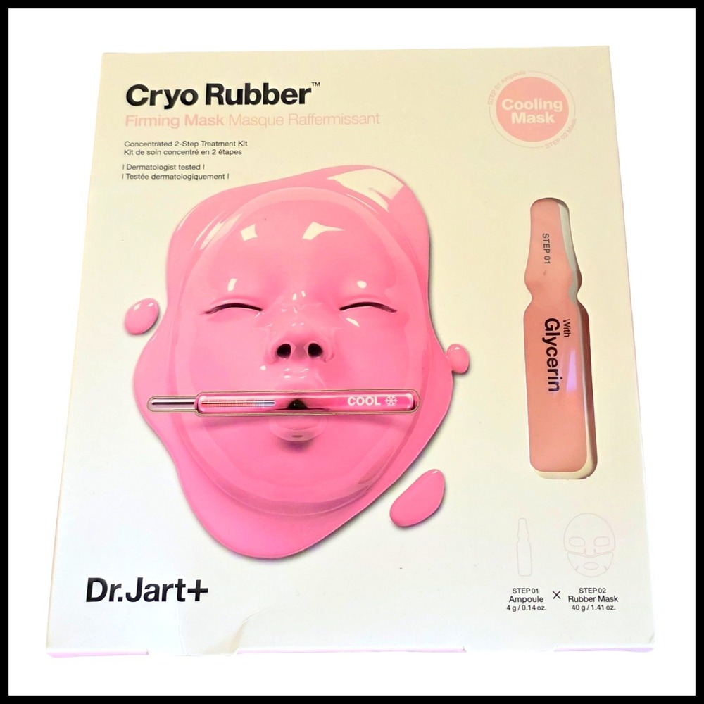 Dr.Jart+ Cryo Rubber Firming Mask with Glycerin 2-Step Treatment Kit New Box